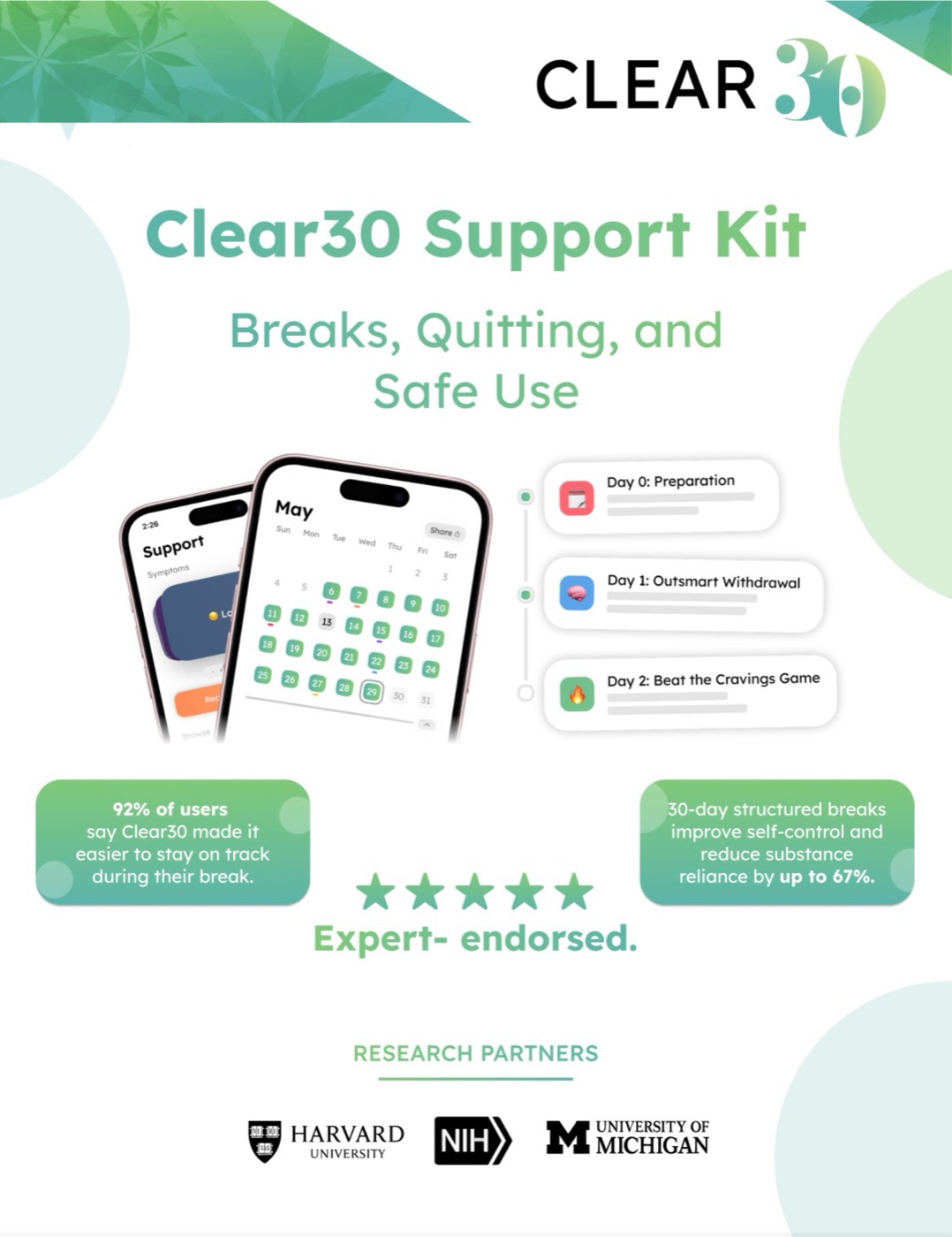 Clear30 30-Day Calendar preview — page 1 of 2