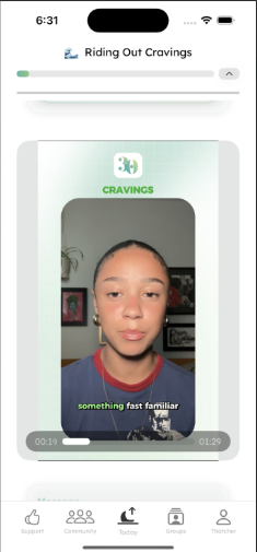 Riding Out Cravings, a Clear30 video module