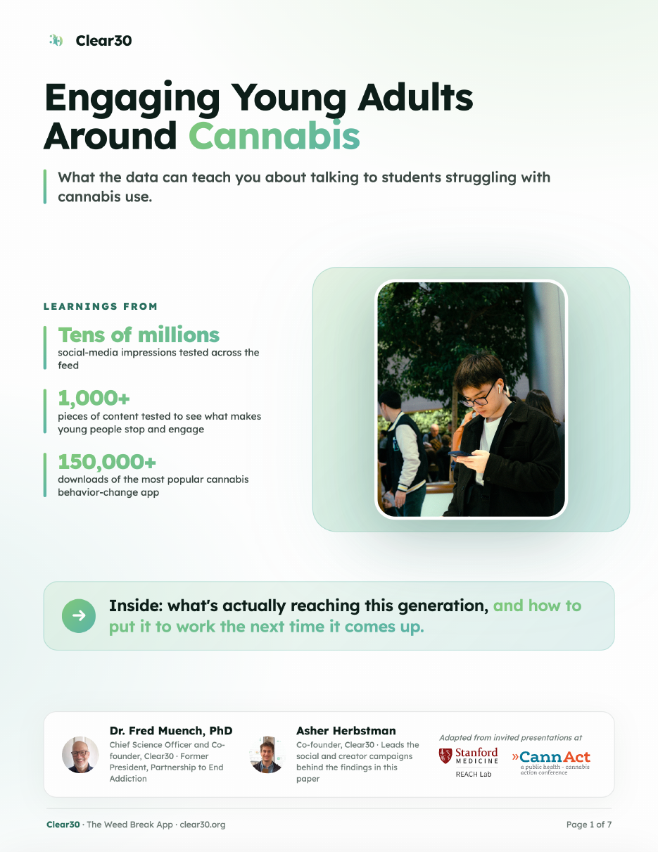 Engaging Young Adults Around Cannabis, page 1